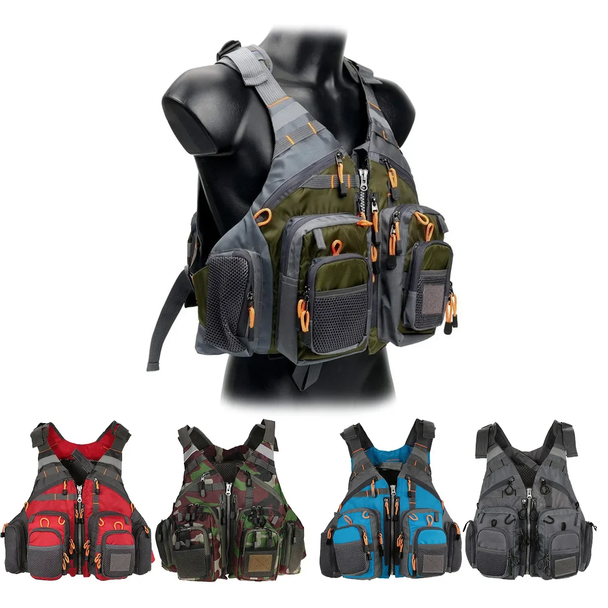 Fishing Vest Jacket - Gilet da pesca regolabile giubbotto di