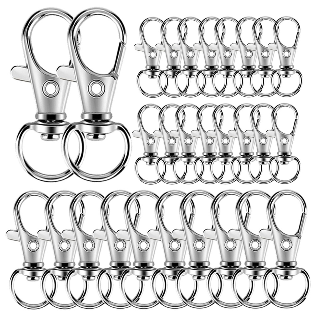 Fishing Swivel Connector - 25-200 Pezzi Moschettoni Girevoli in Metallo,