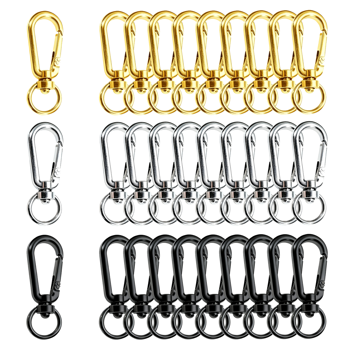 Fishing Swivel Connector - Clip Girevoli Apribili da 9/18/36 Pezzi,