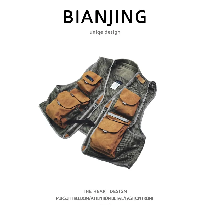 Fishing Vest Jacket - Giacca da lavoro da uomo in