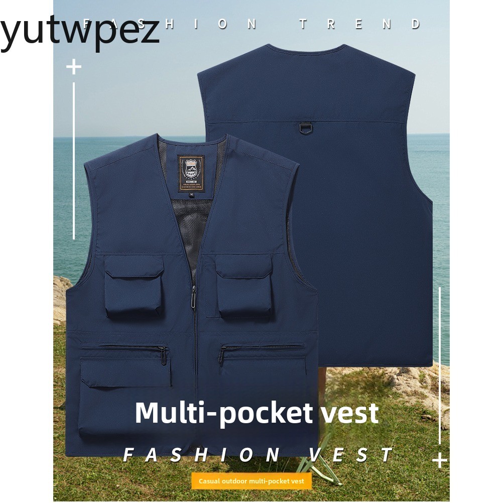 Fishing Vest Jacket - Gilet da Lavoro Leggero da Uomo