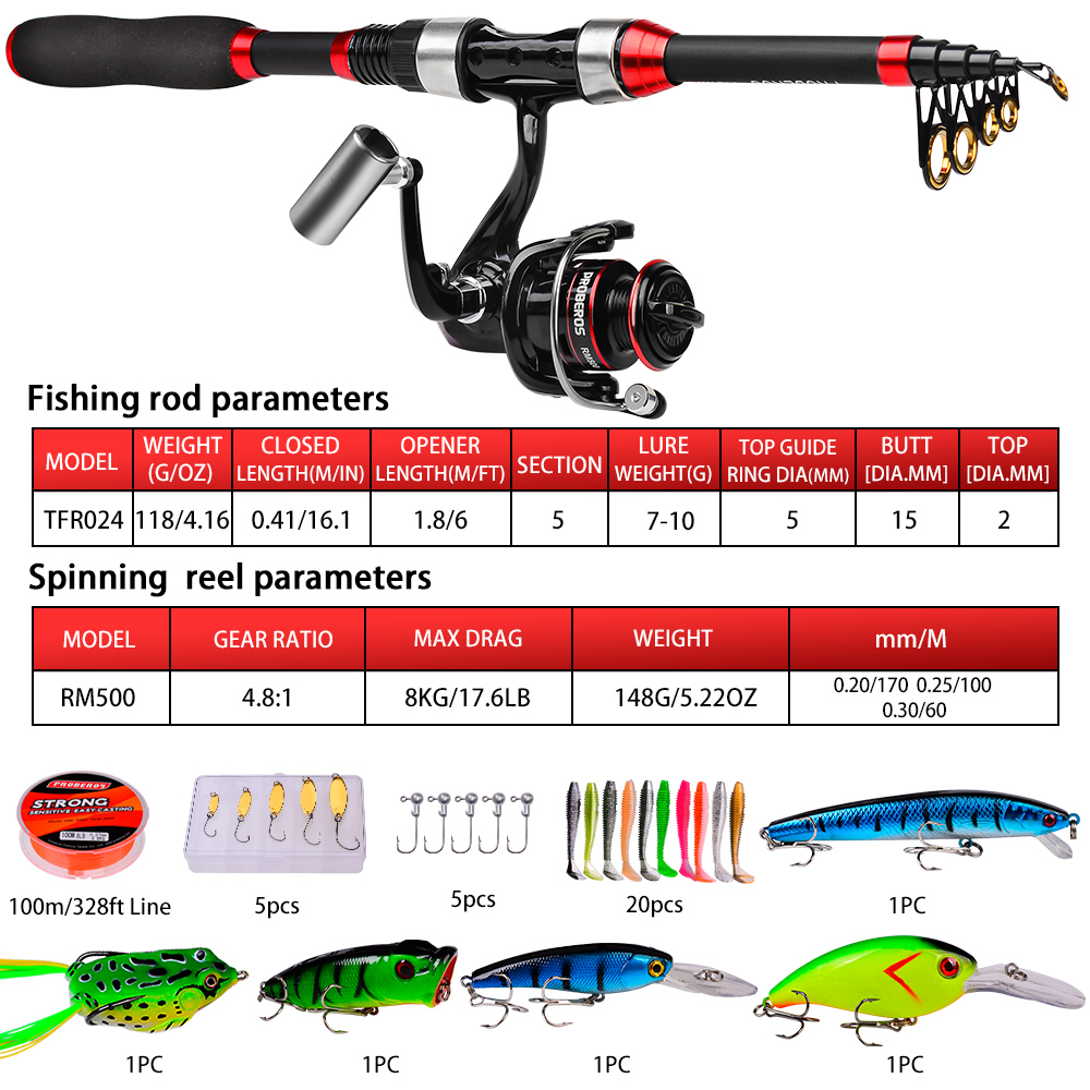 Set da pesca Proberos completo - Fishing Equipment Online recensione e prezzo