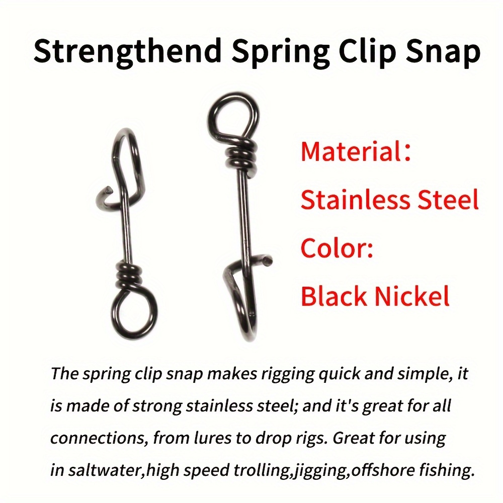 50 Pezzi Clip a Molla in Accia - Fishing Swivel Connector recensione e prezzo