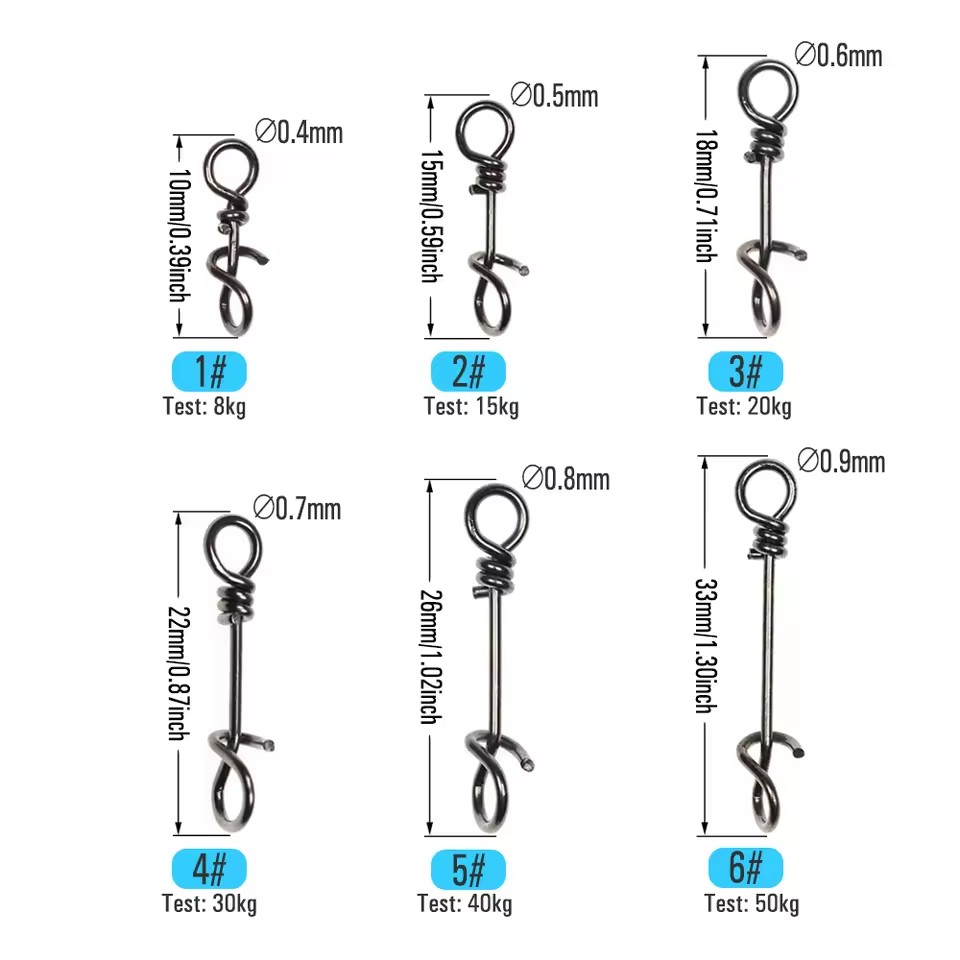 50 Pezzi Clip a Molla in Accia - Fishing Swivel Connector recensione e prezzo