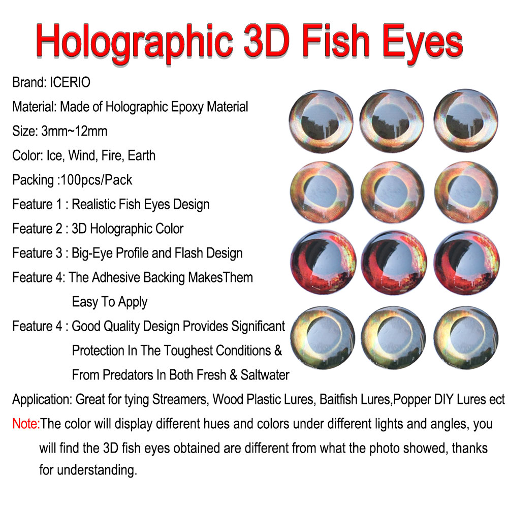 ICERIO 100PCS Olografico 3D 4D - Fly Fishing Set recensione e prezzo